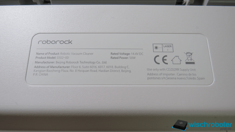 Roborock S5 europäische Version CE Zeichen